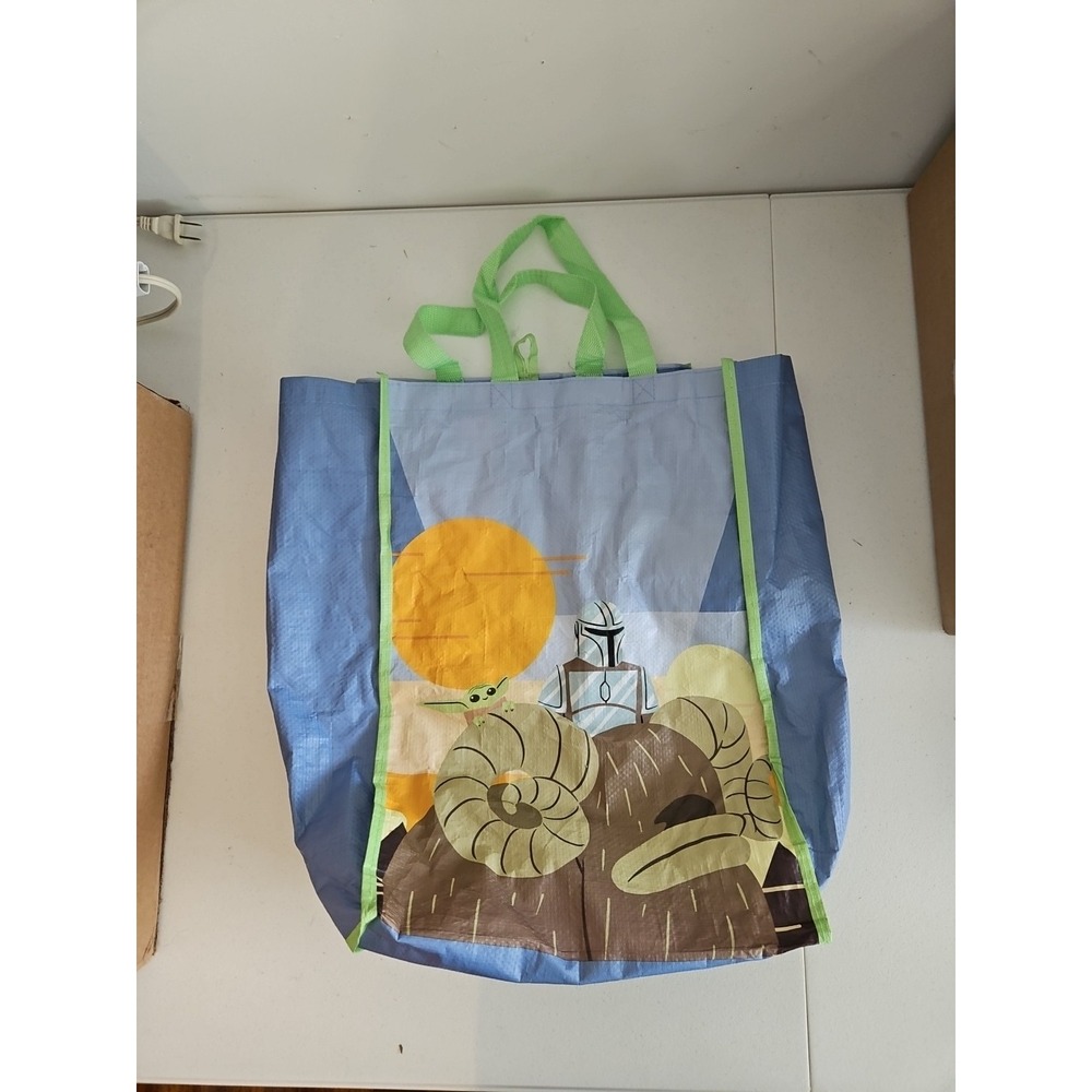 Large Mandalorian Reusable Tote Bag 12x18x7